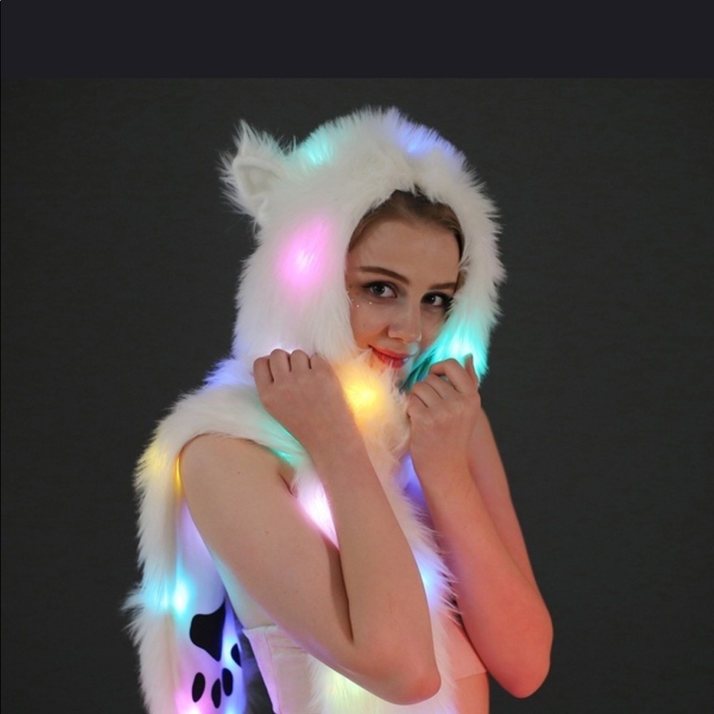 LED light up festival hood